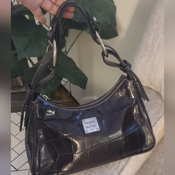 Dooney & Bourke Handbags - Dooney & Bourke Black Croc-Embossed Women's Bag
